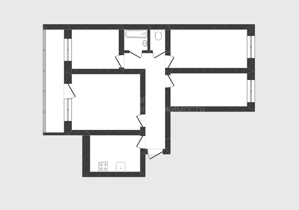 4-к квартира, 75 кв.м., Ставропольская улица, 8