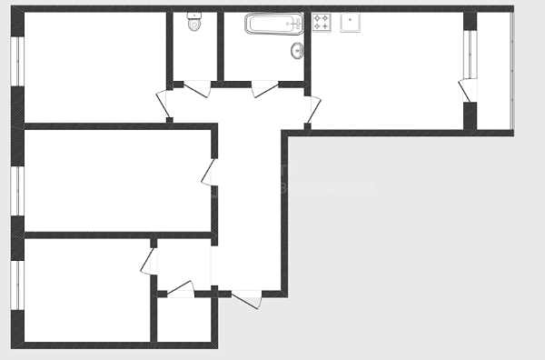 3-к квартира, 65 кв.м., Стартовая улица, 5
