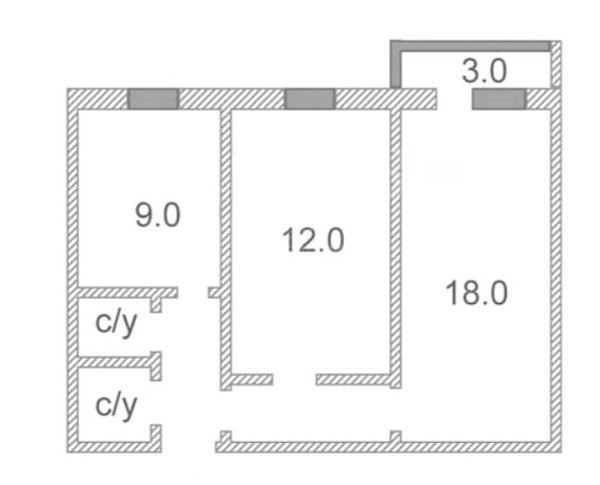 2-к квартира, 49 кв.м., улица Мельникайте, 130