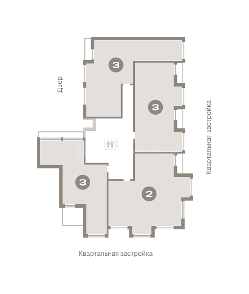 3-к квартира в новостройке, 96 кв.м.