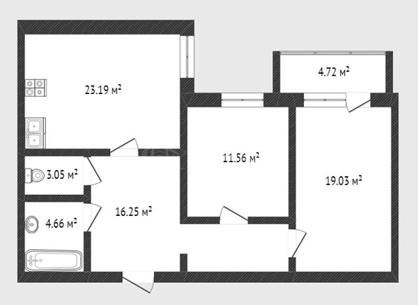 2-к квартира, 78 кв.м., улица Салтыкова-Щедрина, 58/2