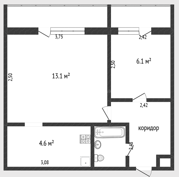 2-к квартира, 31 кв.м., Ямская улица, 98В