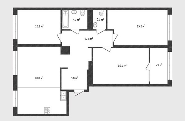 3-к квартира, 96 кв.м., улица Михаила Сперанского, 45