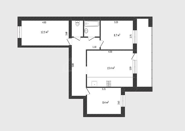 3-к квартира, 58 кв.м., улица Червишевский Тракт, 31