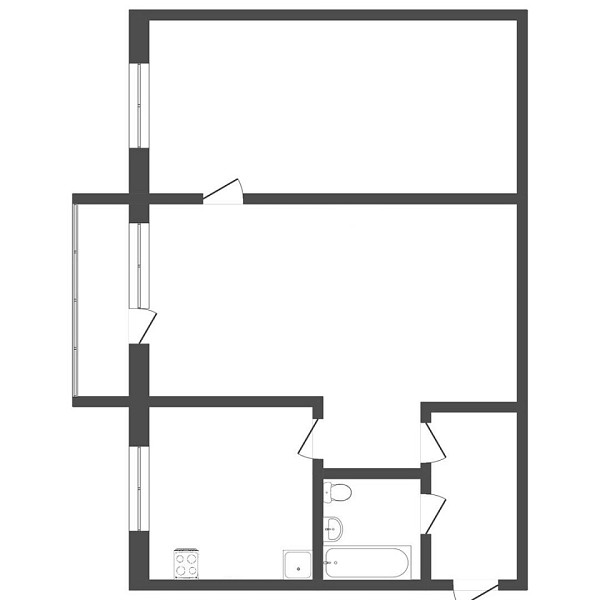 2-к квартира, 44 кв.м., улица Пермякова, 12