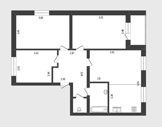 3-к квартира, 102 кв.м., улица Шиллера, 46 3-к квартира, 102 кв.м., улица Шиллера, 46