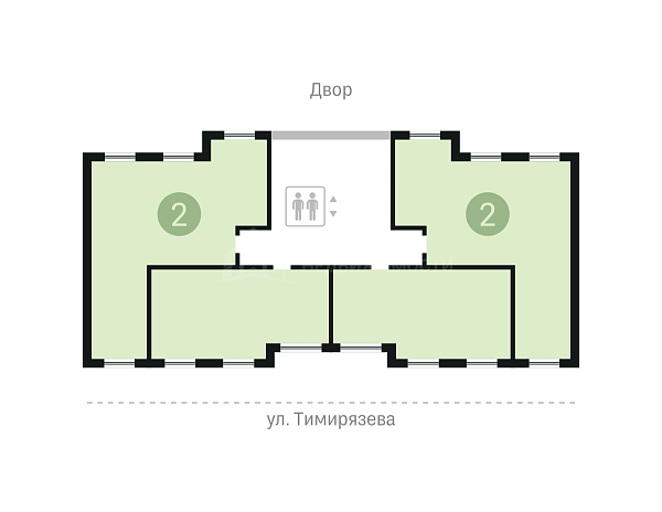 2-к квартира в новостройке, 82 кв.м.