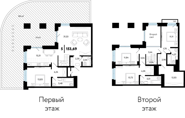 5-к квартира в новостройке, 153 кв.м., ул Бирюзова, 8