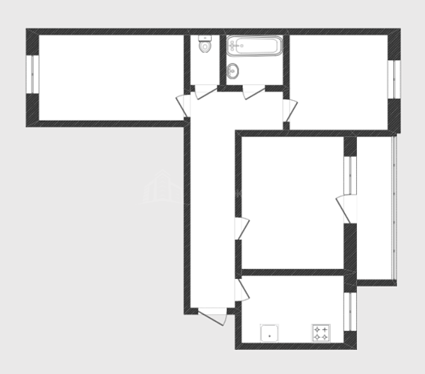 3-к квартира, 63 кв.м., Холодильная улица, 84