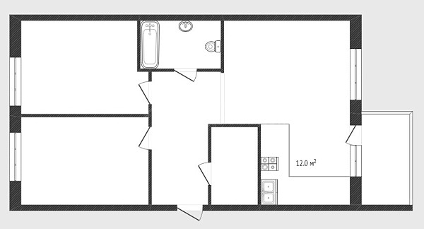 3-к квартира, 74 кв.м., Тихий проезд, 2