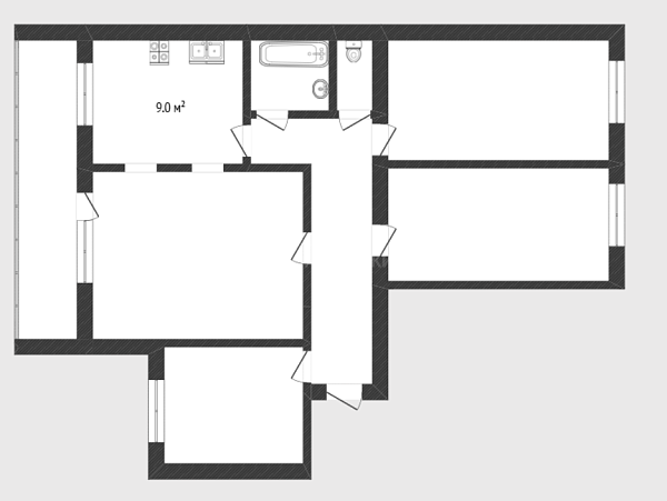 4-к квартира, 74 кв.м., Шаимский проезд, 14