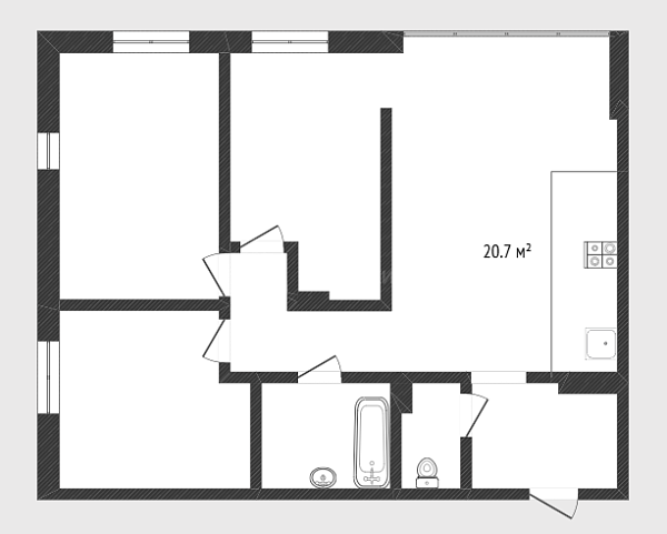 3-к квартира, 82 кв.м., улица Бориса Прудаева, 4