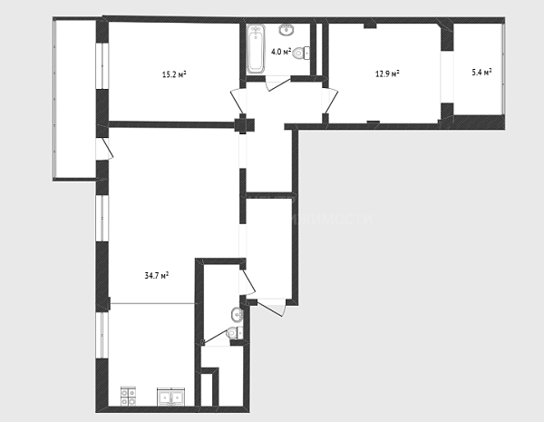 2-к квартира, 85 кв.м., Депутатская улица, 112