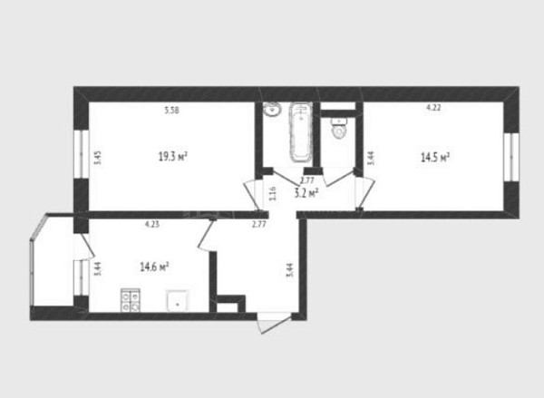 2-к квартира, 66 кв.м., Широтная улица, 170к2