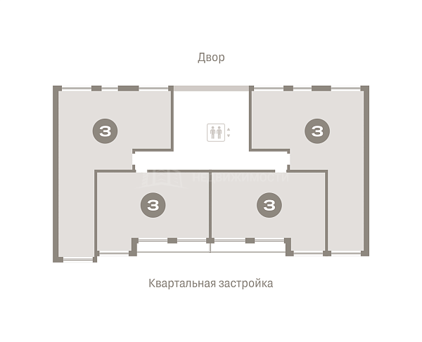 3-к квартира в новостройке, 114 кв.м.