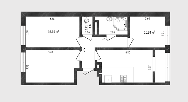 3-к квартира, 80 кв.м., улица Газовиков, 34