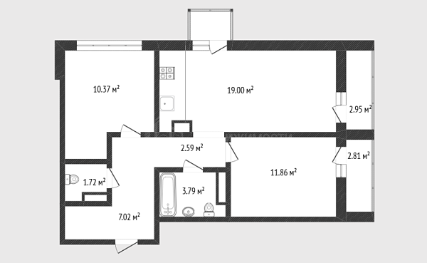 2-к квартира, 56 кв.м., Селекционная улица, 6