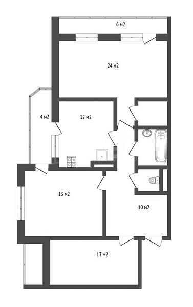 3-к квартира, 86 кв.м., улица Газовиков, 2