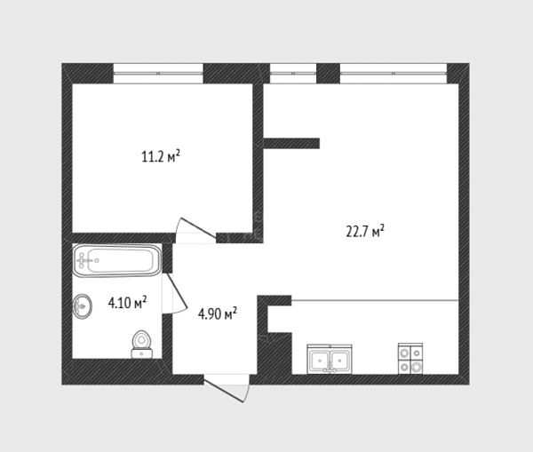1-к квартира, 42 кв.м., Академическая улица, 4