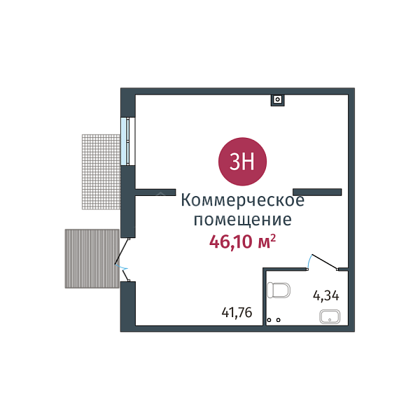 Квартира в новостройке, 46 кв.м., ул. Сергея Джанбровского,  д. 27, к. 1