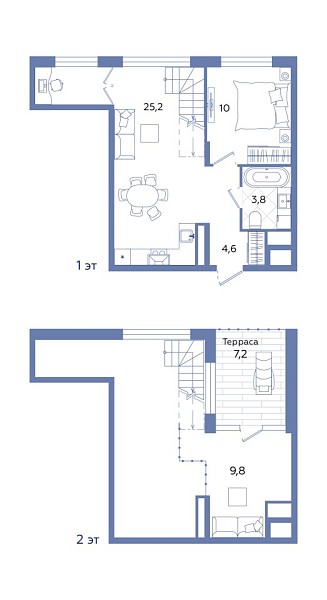 2-к квартира в новостройке, 53 кв.м., Академическая
