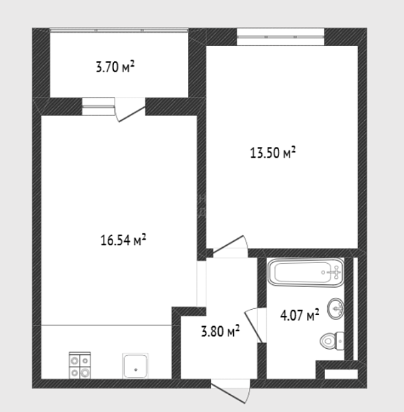 1-к квартира, 42 кв.м., Бульварная улица, 9