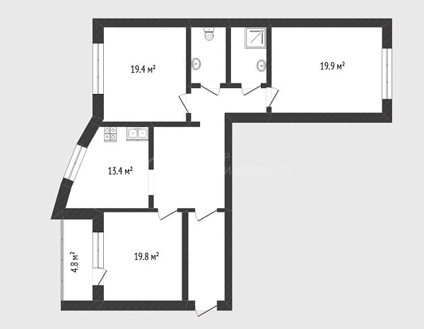 3-к квартира, 97 кв.м., Широтная улица, 187к2
