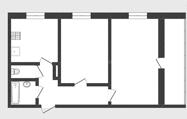 2-к квартира, 50 кв.м., улица Елизарова, 49