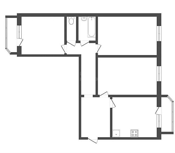 3-к квартира, 90 кв.м., улица Николая Семёнова, 25к2