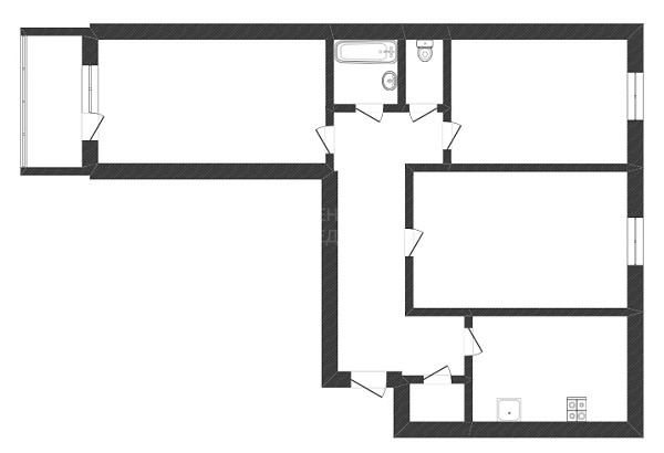 3-к квартира, 66 кв.м., улица Газовиков, 3