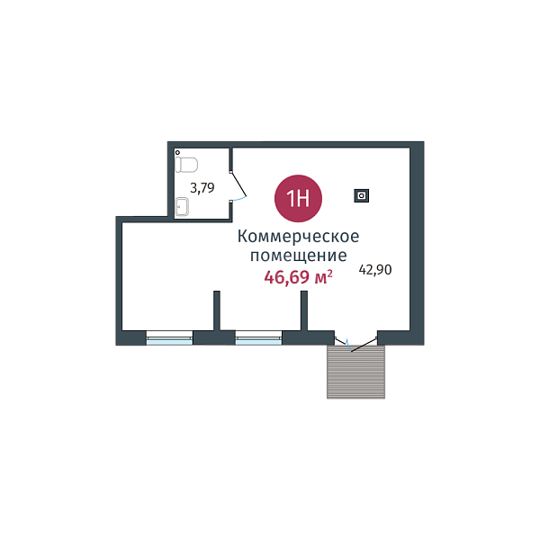 Квартира в новостройке, 46 кв.м., ул. Сергея Джанбровского,  д. 27, к. 1
