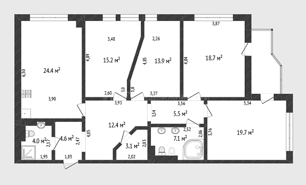 4-к квартира, 131 кв.м., улица Московский Тракт, 141к2