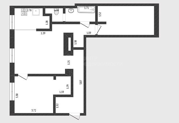 1-к квартира, 77 кв.м., улица Ленина, 69А