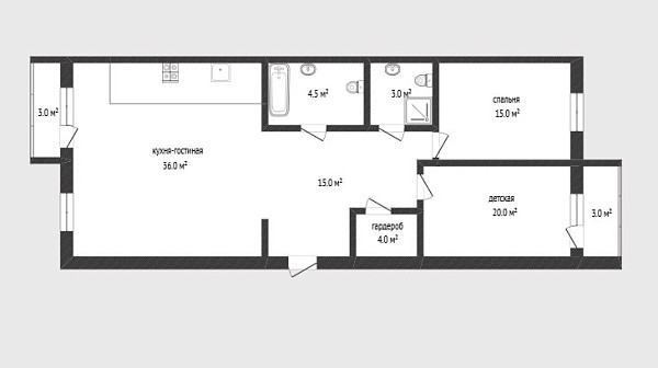 2-к квартира, 103 кв.м., улица Салтыкова-Щедрина, 58/3