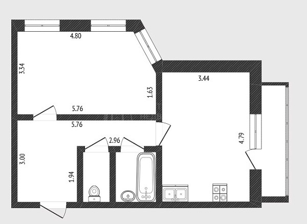 1-к квартира, 51 кв.м., Широтная улица, 108к5