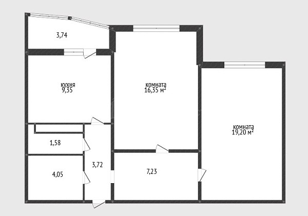 2-к квартира, 62 кв.м., улица Николая Семёнова, 27к3