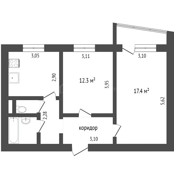 2-к квартира, 50 кв.м., микрорайон Восточный, улица Моторостроителей, 7