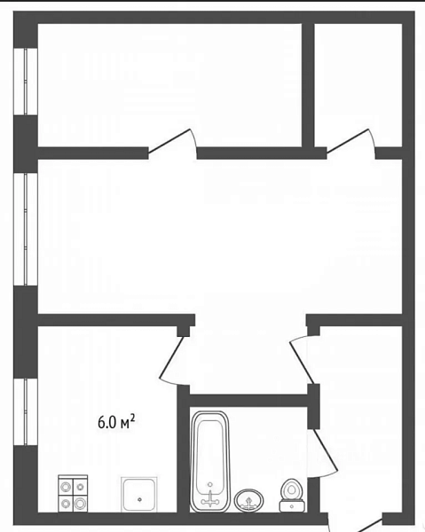 2-к квартира, 44 кв.м., улица Карла Маркса, 125