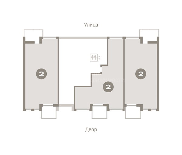 2-к квартира в новостройке, 89 кв.м.