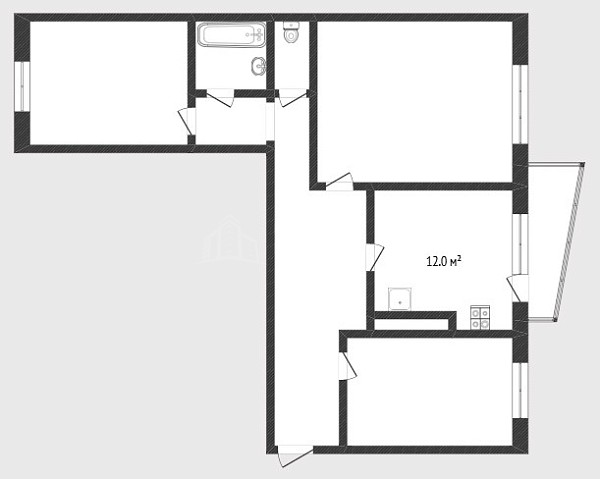 3-к квартира, 72 кв.м., улица Монтажников, 8