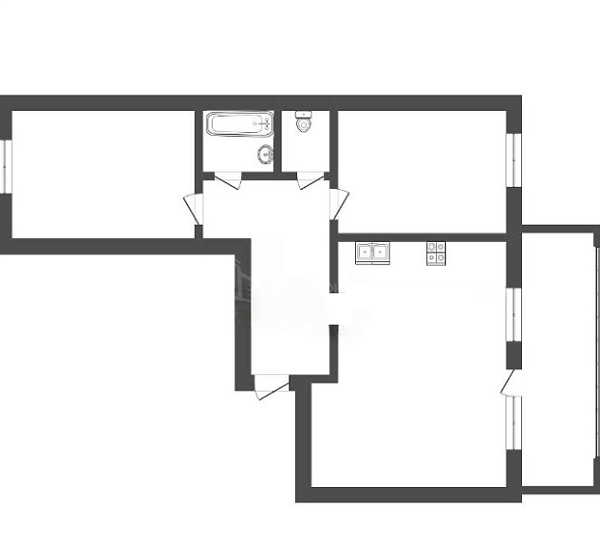 2-к квартира, 57 кв.м., улица Казачьи Луга, 9