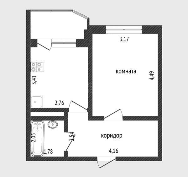 1-к квартира, 36 кв.м., микрорайон Мыс, Судоремонтная улица, 30