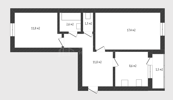 2-к квартира, 53 кв.м., улица Энергетиков, 49