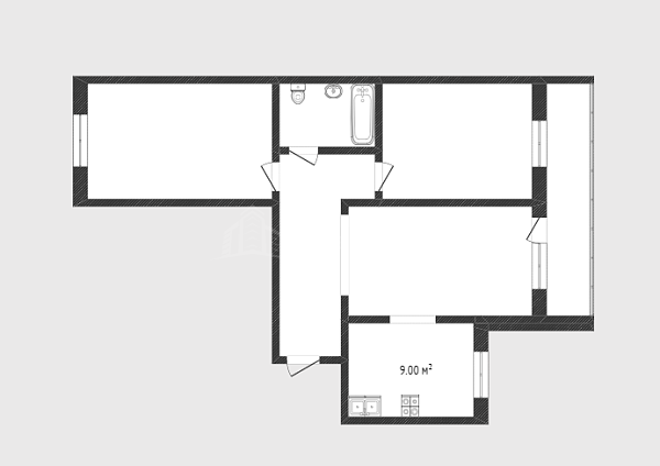 3-к квартира, 59 кв.м., улица Федюнинского, 7А