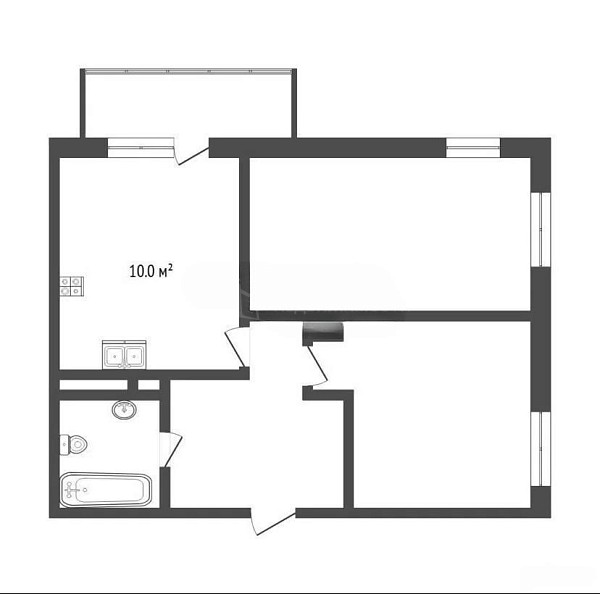 2-к квартира, 52 кв.м., улица Тимофея Чаркова, 28