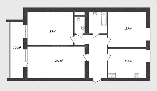 3-к квартира, 79 кв.м., Суходольская улица, 14