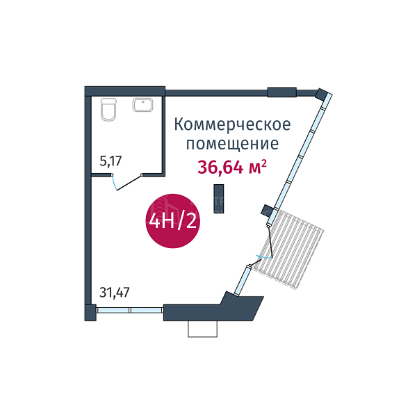 Квартира в новостройке, 36 кв.м., Тимофея Кармацкого, 17