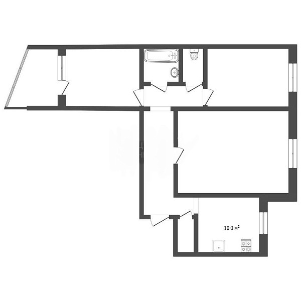 3-к квартира, 67 кв.м., улица Мельникайте, 128
