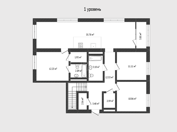 3-к квартира, 120 кв.м., микрорайон ДОК, Воронинская улица, 45