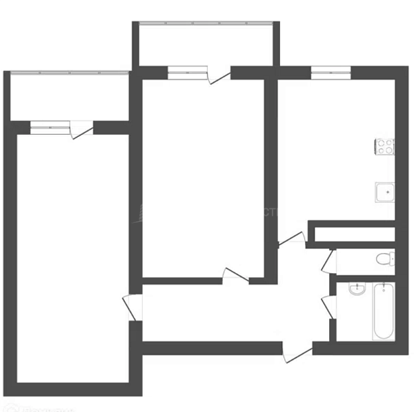 2-к квартира, 63 кв.м., улица Мебельщиков, 6